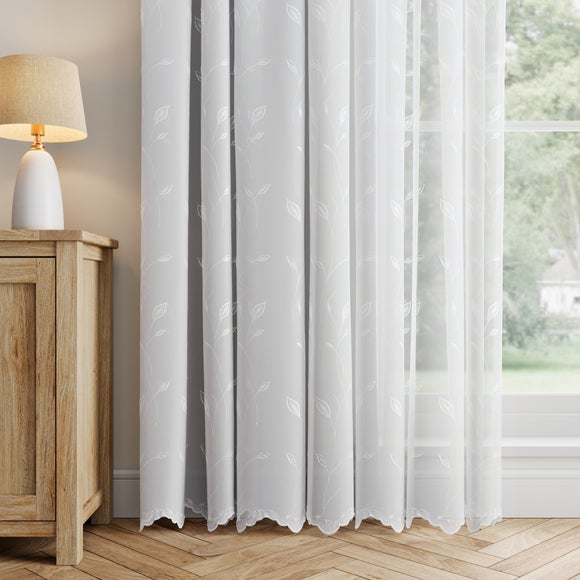 Liberty Made to Measure Voile Curtains White