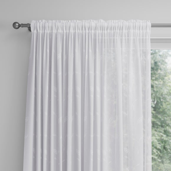 Liberty Made to Measure Voile Curtains White