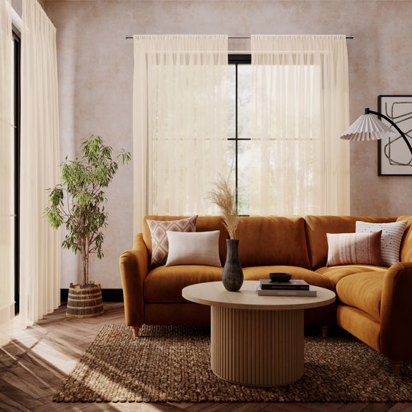 Lola Made to Measure Voile Curtains Cream
