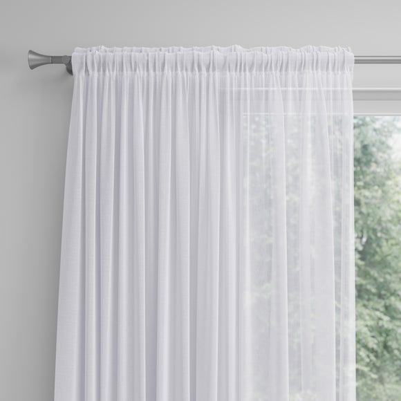 Leicester Made to Measure Voile Curtains White