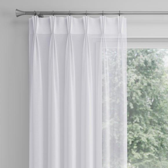 Leicester Made to Measure Voile Curtains White