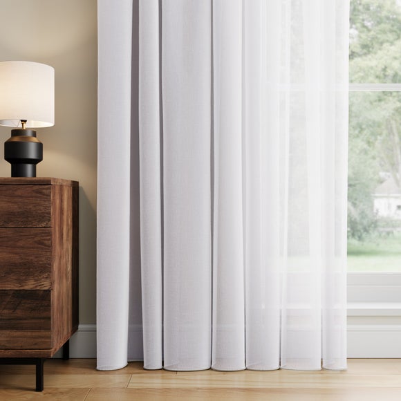 Leicester Made to Measure Voile Curtains White