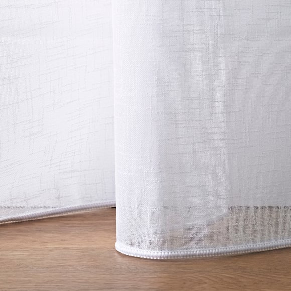 Leicester Made to Measure Voile Curtains White