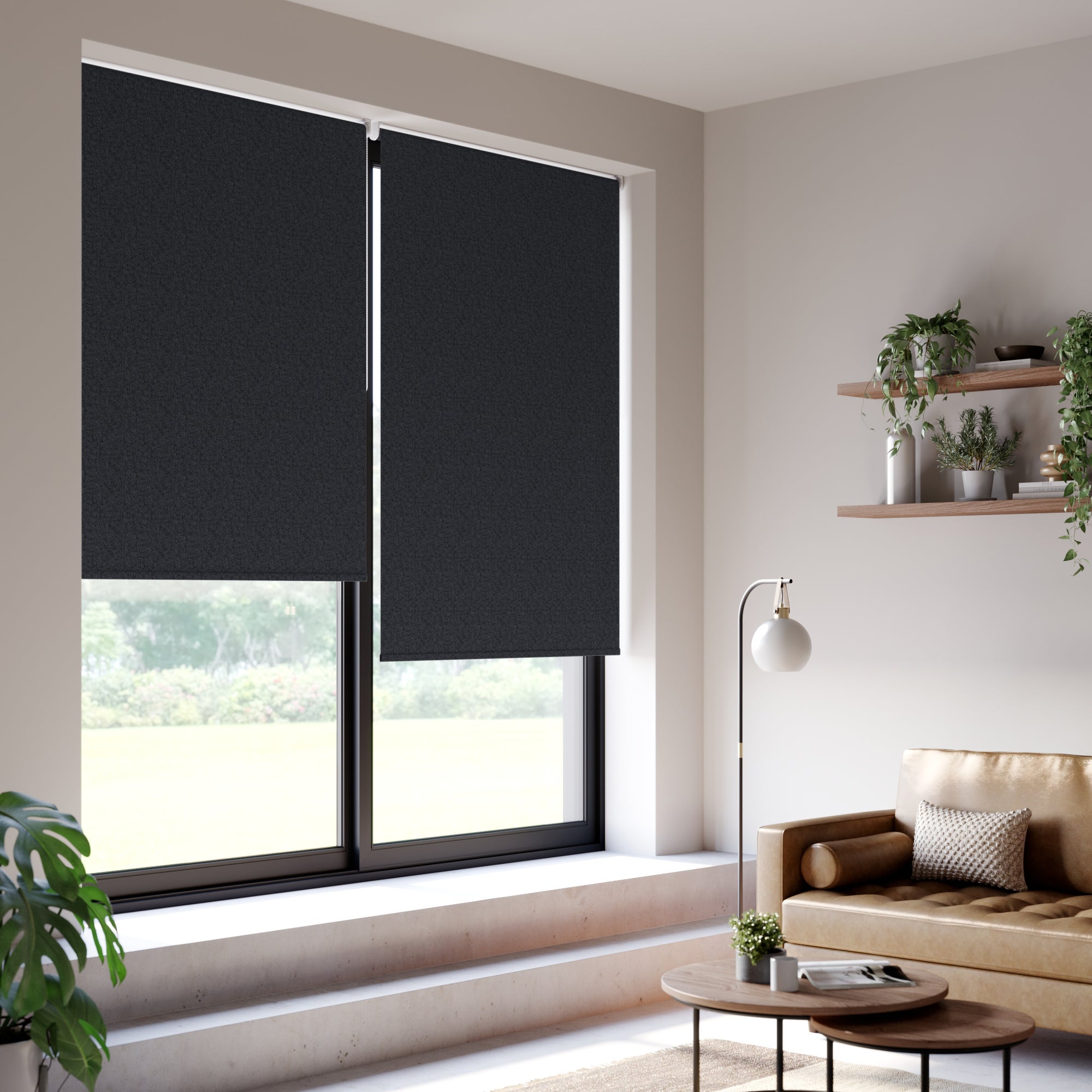 Luna Blackout Made to Measure Roller Blind Luna Black