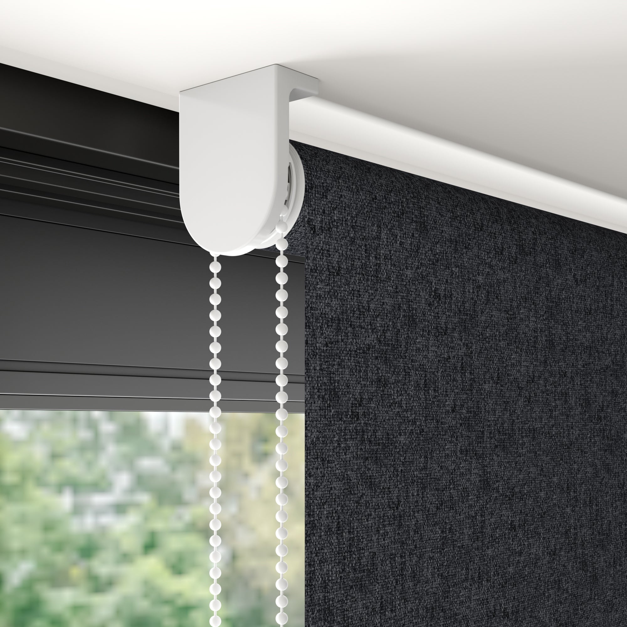 Luna Blackout Made to Measure Roller Blind Luna Black
