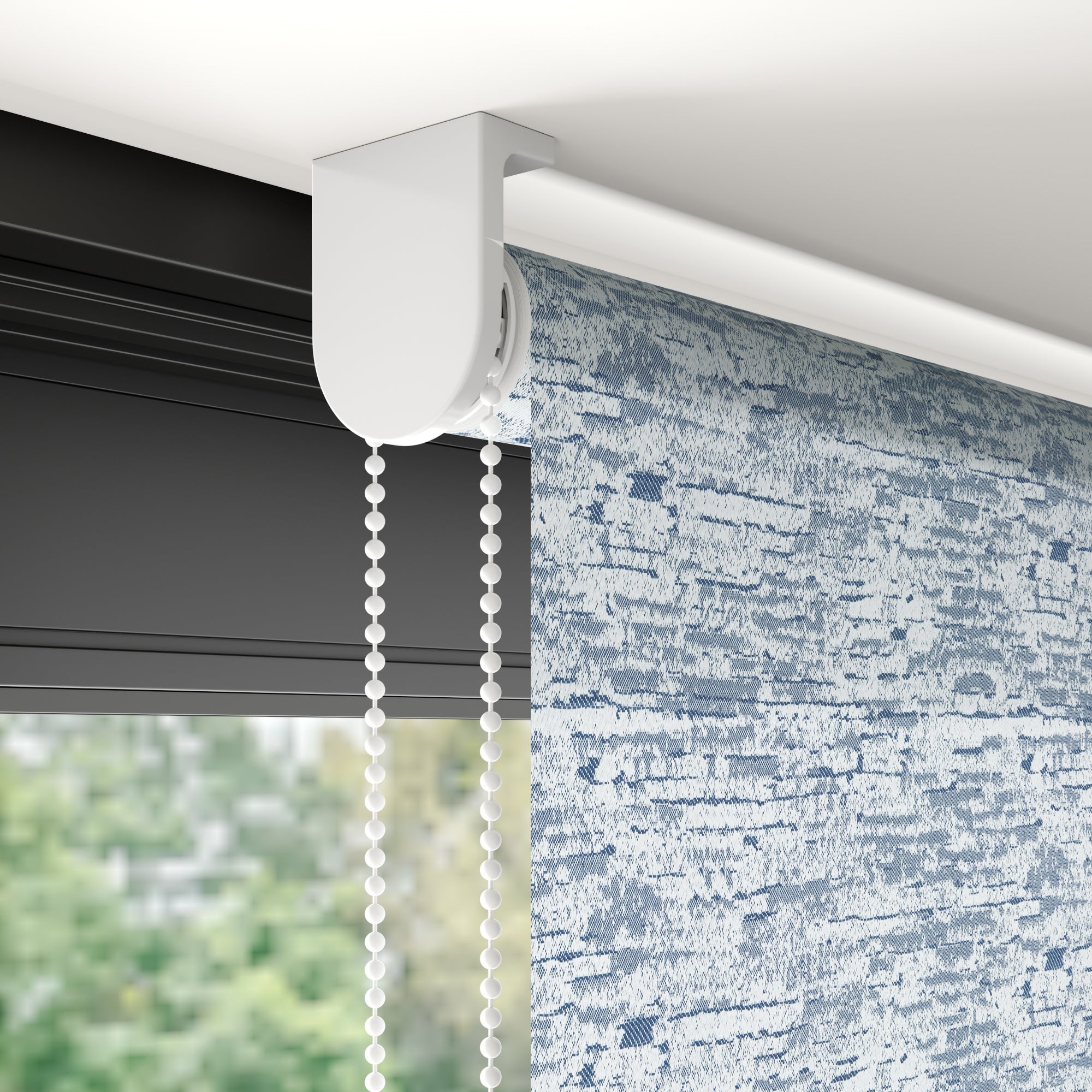 Norton Abstract Texture Blackout Made to Measure Roller Blind Norton Abstract Texture Navy