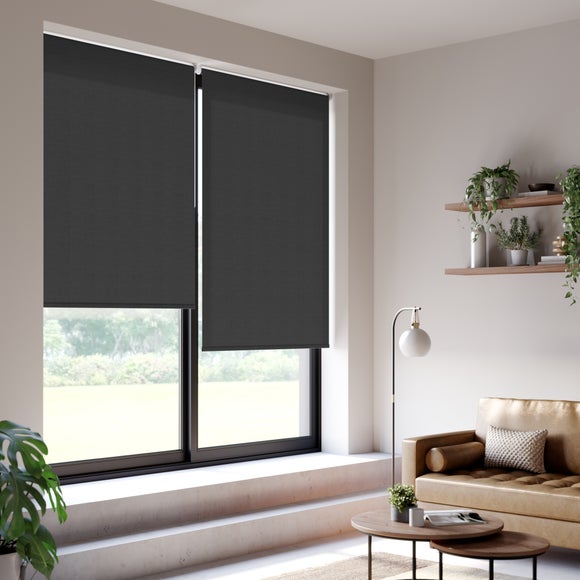 ColourLux Daylight Made to Measure Roller Blind ColourLux Black