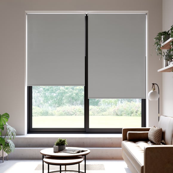 ColourLux Blackout Made to Measure Roller Blind ColourLux Grey