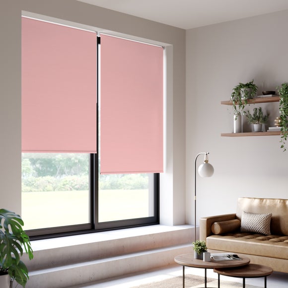 ColourLux Blackout Made to Measure Roller Blind ColourLux Pink