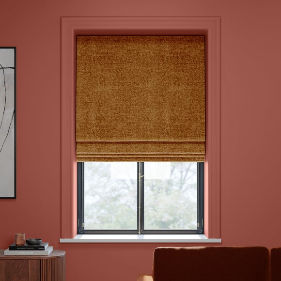 Textured Chenille Made To Measure Roman Blind Caramel