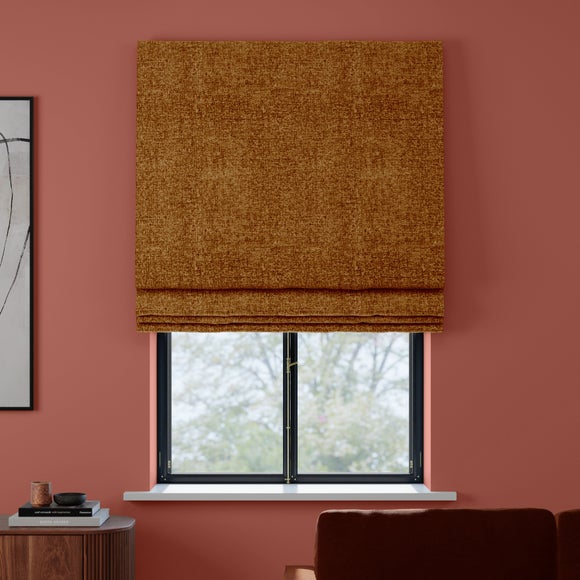 Textured Chenille Made To Measure Roman Blind Caramel