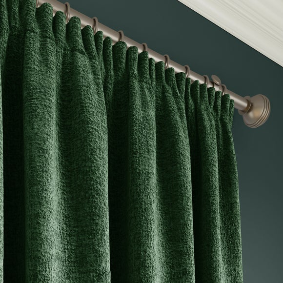 Textured Chenille Made To Measure Curtains Forest (Green)