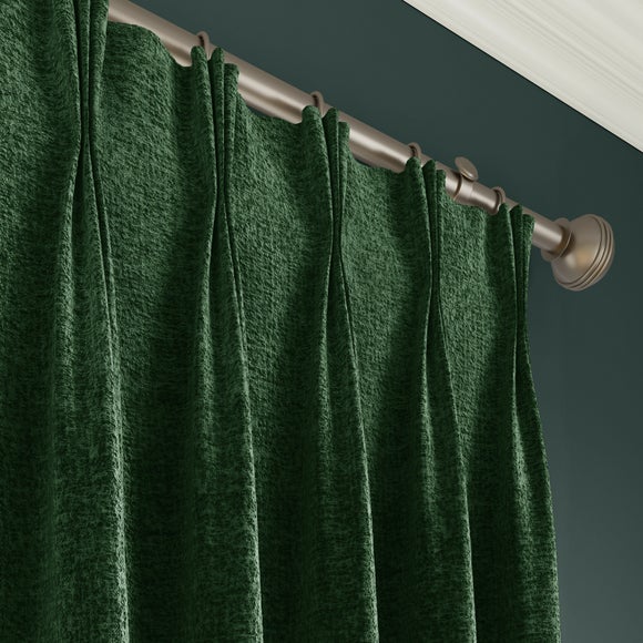 Textured Chenille Made To Measure Curtains Forest (Green)
