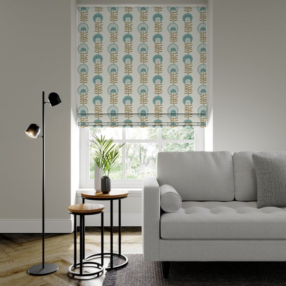 Scandi Floral Made to Measure Roman Blind Scandi Floral Seafoam