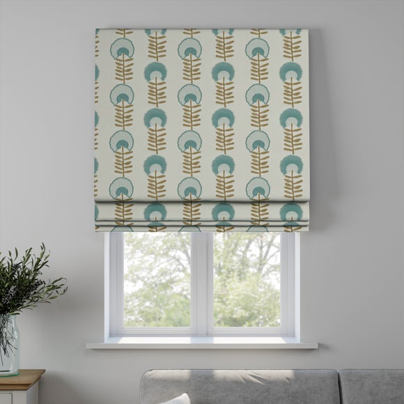 Scandi Floral Made to Measure Roman Blind Scandi Floral Seafoam