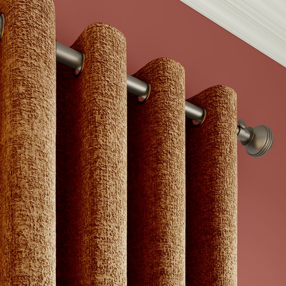 Textured Chenille Made To Measure Curtains Caramel