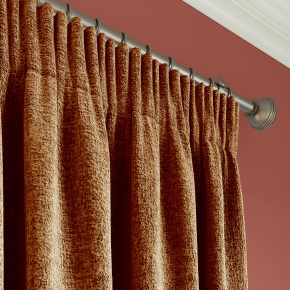 Textured Chenille Made To Measure Curtains Caramel