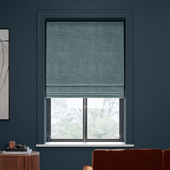 Textured Chenille Made To Measure Roman Blind Breeze (Blue)