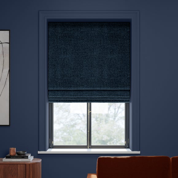 Textured Chenille Made To Measure Roman Blind Navy