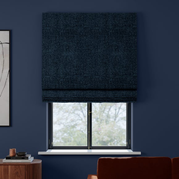 Textured Chenille Made To Measure Roman Blind Navy