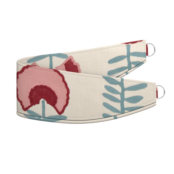 Scandi Floral Made to Order Tieback Scandi Floral Rosso