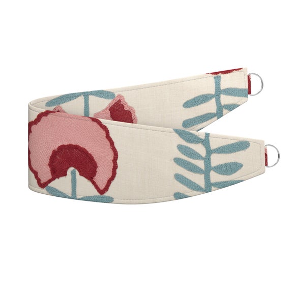 Scandi Floral Made to Order Tieback Scandi Floral Rosso