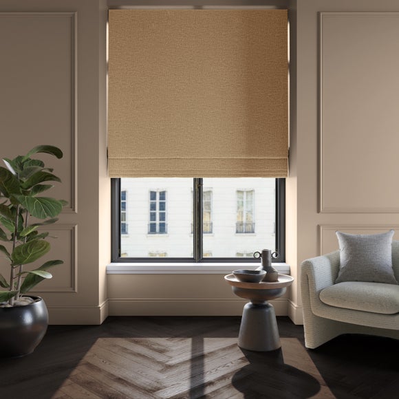 Dimensions Weave Made To Measure Roman Blind Pebble Brown