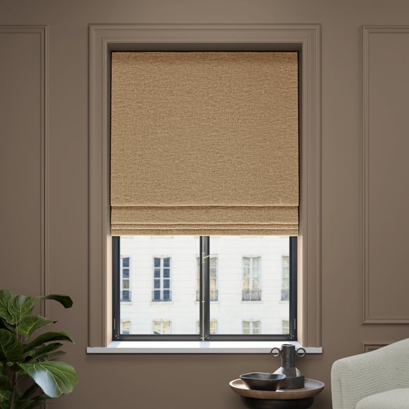 Dimensions Weave Made To Measure Roman Blind Pebble Brown