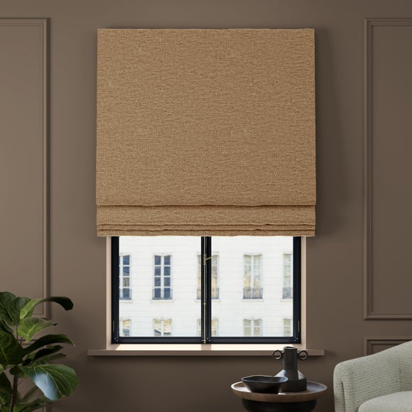 Dimensions Weave Made To Measure Roman Blind Pebble Brown