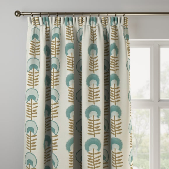 Scandi Floral Made to Measure Curtains Scandi Floral Seafoam