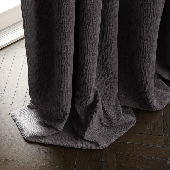 Dimensions Weave Made To Measure Curtains Black