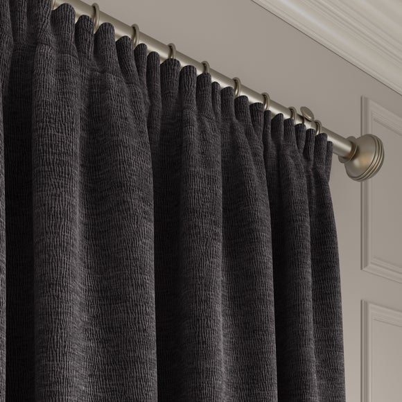 Dimensions Weave Made To Measure Curtains Black