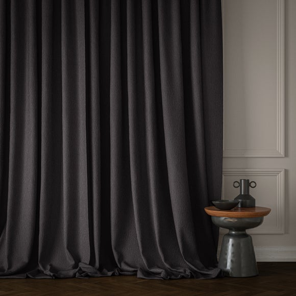 Dimensions Weave Made To Measure Curtains Black