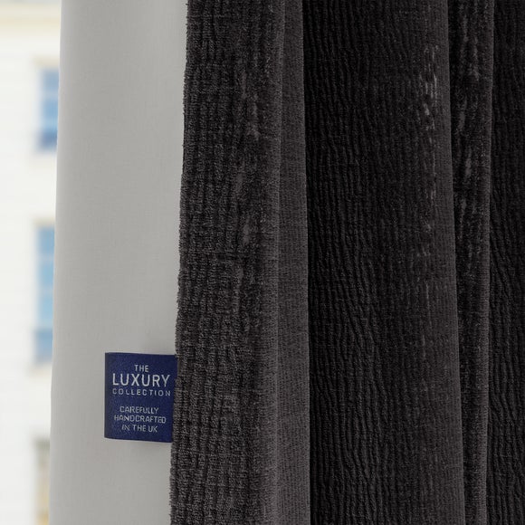 Dimensions Weave Made To Measure Curtains Black