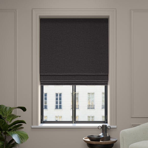 Dimensions Weave Made To Measure Roman Blind Black