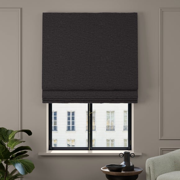 Dimensions Weave Made To Measure Roman Blind Black