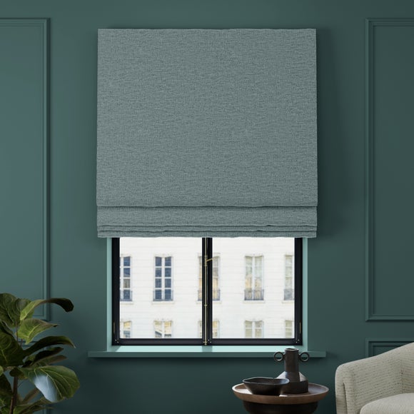 Dimensions Weave Made To Measure Roman Blind Breeze (Blue)