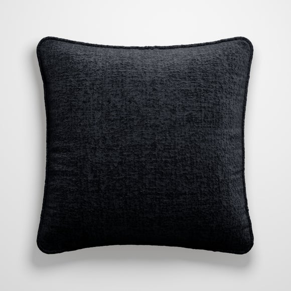 Textured Chenille Made To Measure Cushion Cover Black