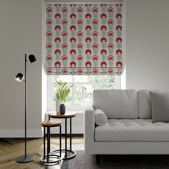 Scandi Floral Made to Measure Roman Blind Scandi Floral Rosso