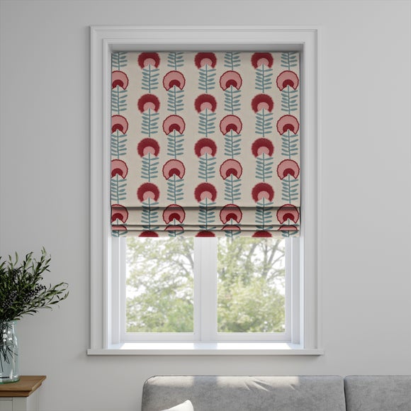 Scandi Floral Made to Measure Roman Blind Scandi Floral Rosso