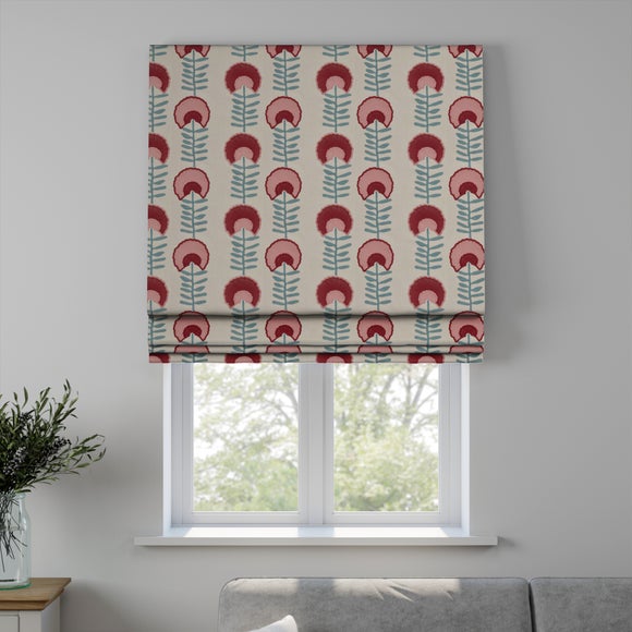 Scandi Floral Made to Measure Roman Blind Scandi Floral Rosso