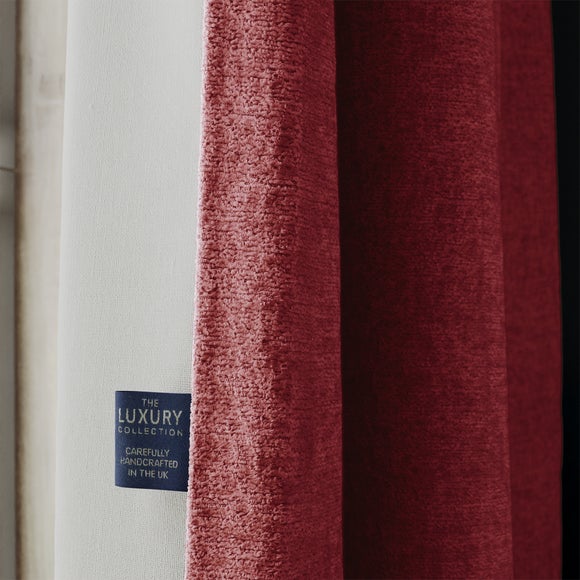 Textured Chenille Made To Measure Curtains Burgundy