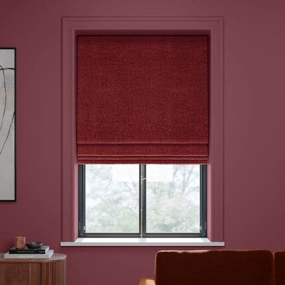 Textured Chenille Made To Measure Roman Blind Burgundy