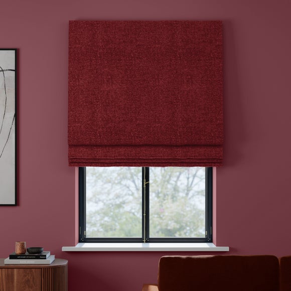 Textured Chenille Made To Measure Roman Blind Burgundy