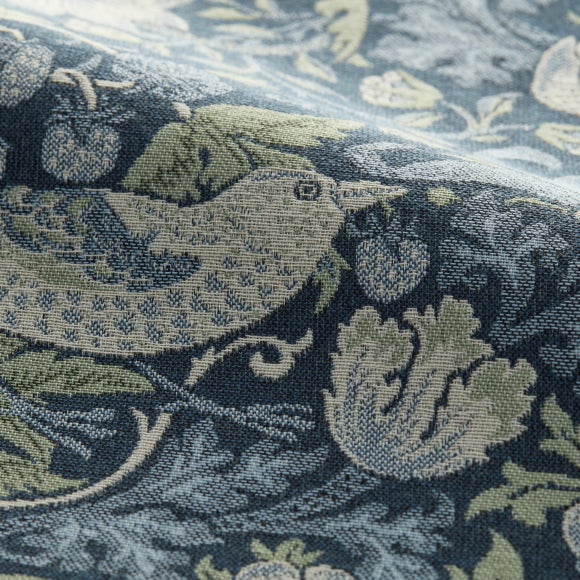 William Morris at Home Strawberry Thief Made To Measure Roman Blind Strawberry Thief Denim