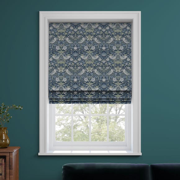 Strawberry Thief Polyester Made To Measure Roman Blind Strawberry Thief Denim