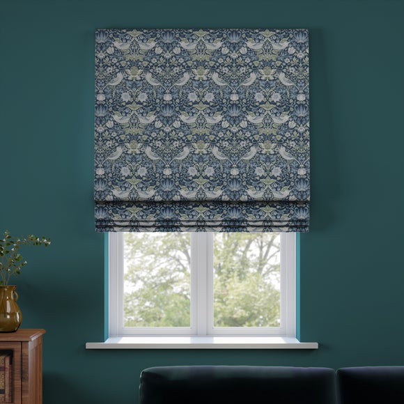 Strawberry Thief Polyester Made To Measure Roman Blind Strawberry Thief Denim