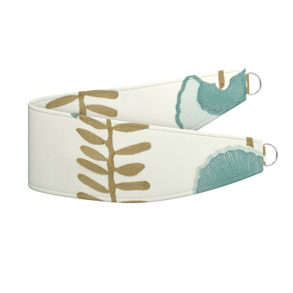 Scandi Floral Made to Order Tieback Scandi Floral Seafoam