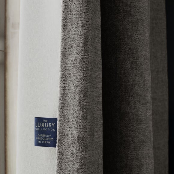 Textured Chenille Made To Measure Curtains Steel