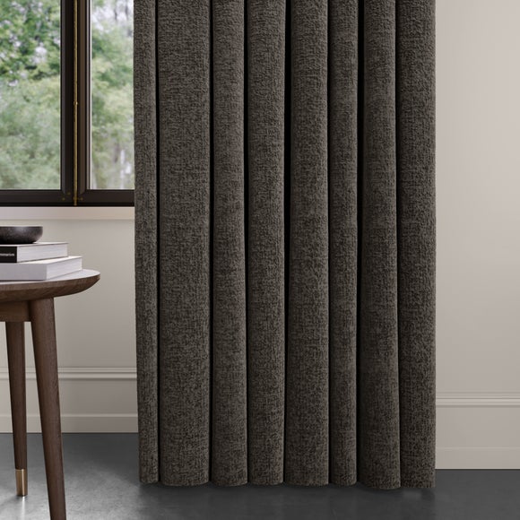 Textured Chenille Made To Measure Curtains Steel